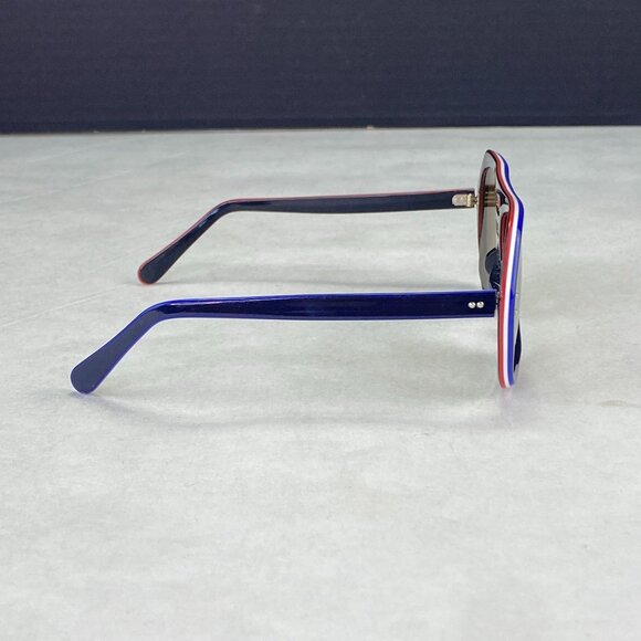 Vintage Foster Grant Red White Blue Mirrored Sunglasses - Picture 4 of 10